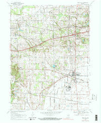Westville Indiana Historical topographic map, 1:24000 scale, 7.5 X 7.5 Minute, Year 1969