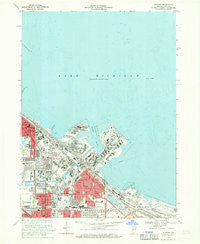 Whiting Indiana Historical topographic map, 1:24000 scale, 7.5 X 7.5 Minute, Year 1968