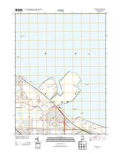 Whiting Indiana Historical topographic map, 1:24000 scale, 7.5 X 7.5 Minute, Year 2013