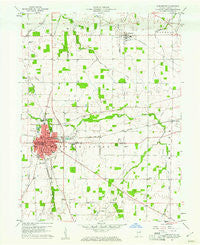 Winchester Indiana Historical topographic map, 1:24000 scale, 7.5 X 7.5 Minute, Year 1960