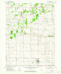 Wolcott Indiana Historical topographic map, 1:24000 scale, 7.5 X 7.5 Minute, Year 1962