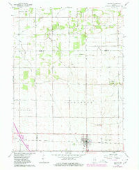 Wolcott Indiana Historical topographic map, 1:24000 scale, 7.5 X 7.5 Minute, Year 1962
