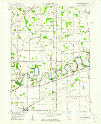 Woodburn North Indiana Historical topographic map, 1:24000 scale, 7.5 X 7.5 Minute, Year 1958