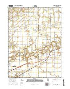 Woodburn North Indiana Current topographic map, 1:24000 scale, 7.5 X 7.5 Minute, Year 2016
