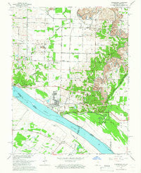 Yankeetown Indiana Historical topographic map, 1:24000 scale, 7.5 X 7.5 Minute, Year 1964