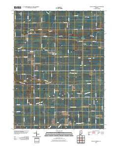 Young America Indiana Historical topographic map, 1:24000 scale, 7.5 X 7.5 Minute, Year 2010