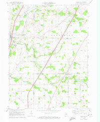 Zanesville Indiana Historical topographic map, 1:24000 scale, 7.5 X 7.5 Minute, Year 1972