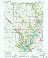 Zionsville Indiana Historical topographic map, 1:24000 scale, 7.5 X 7.5 Minute, Year 1966
