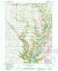 Zionsville Indiana Historical topographic map, 1:24000 scale, 7.5 X 7.5 Minute, Year 1966