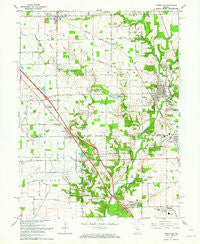 Zionsville Indiana Historical topographic map, 1:24000 scale, 7.5 X 7.5 Minute, Year 1962