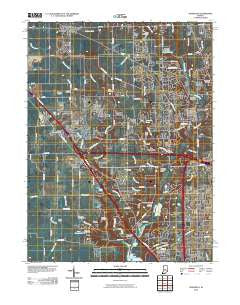 Zionsville Indiana Historical topographic map, 1:24000 scale, 7.5 X 7.5 Minute, Year 2010