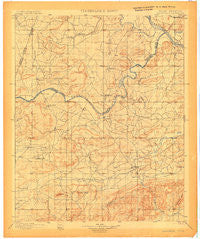 Sansbois Oklahoma Historical topographic map, 1:125000 scale, 30 X 30 Minute, Year 1900