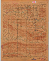 Winding Stair Oklahoma Historical topographic map, 1:125000 scale, 30 X 30 Minute, Year 1900