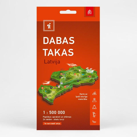 Buy map Nature trails Latvia 1:500 000 (Latvian)