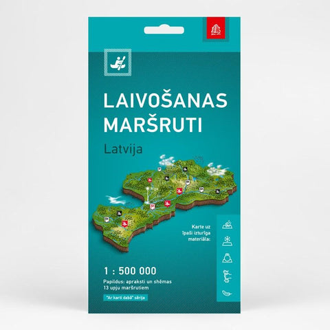 Buy map Water routes Latvia 1:500 000 (Latvian)