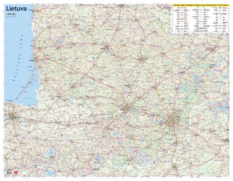 Buy map Lietuva 1:400 000 Road map