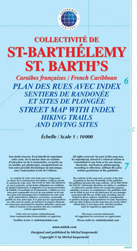 Buy map St Barths, French Caribbean, Street map
