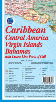 Buy map Caribbean : Central America : Virgin Islands : Bahamas