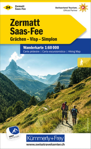 Buy map Zermatt - Saas Fee : Switzerland Hiking Map #24