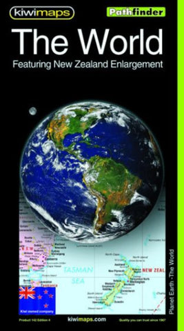 Buy map The World with NZ Enlargement