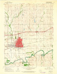 Abilene Kansas Historical topographic map, 1:24000 scale, 7.5 X 7.5 Minute, Year 1964