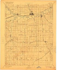 Abilene Kansas Historical topographic map, 1:125000 scale, 30 X 30 Minute, Year 1894
