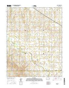 Adams Kansas Current topographic map, 1:24000 scale, 7.5 X 7.5 Minute, Year 2015