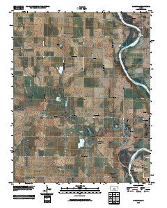 Adamsville Kansas Historical topographic map, 1:24000 scale, 7.5 X 7.5 Minute, Year 2010