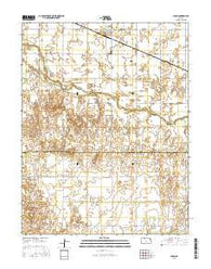 Alden Kansas Current topographic map, 1:24000 scale, 7.5 X 7.5 Minute, Year 2015