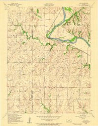 Alida Kansas Historical topographic map, 1:24000 scale, 7.5 X 7.5 Minute, Year 1955