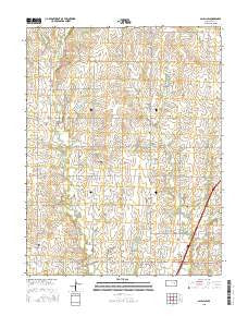 Allen SW Kansas Current topographic map, 1:24000 scale, 7.5 X 7.5 Minute, Year 2015