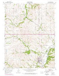 Alma Kansas Historical topographic map, 1:24000 scale, 7.5 X 7.5 Minute, Year 1954