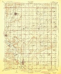 Altoona Kansas Historical topographic map, 1:62500 scale, 15 X 15 Minute, Year 1943