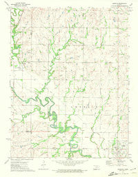 Americus Kansas Historical topographic map, 1:24000 scale, 7.5 X 7.5 Minute, Year 1972