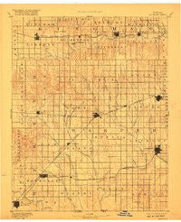 Anthony Kansas Historical topographic map, 1:125000 scale, 30 X 30 Minute, Year 1891