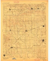 Anthony Kansas Historical topographic map, 1:125000 scale, 30 X 30 Minute, Year 1891