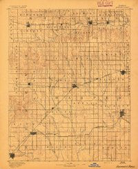 Anthony Kansas Historical topographic map, 1:125000 scale, 30 X 30 Minute, Year 1891