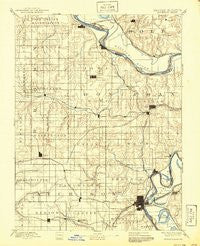 Atchison Kansas Historical topographic map, 1:125000 scale, 30 X 30 Minute, Year 1893