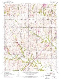 Auburn Kansas Historical topographic map, 1:24000 scale, 7.5 X 7.5 Minute, Year 1952