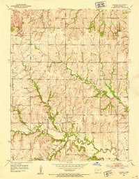 Auburn Kansas Historical topographic map, 1:24000 scale, 7.5 X 7.5 Minute, Year 1952