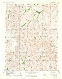 Aurora Kansas Historical topographic map, 1:24000 scale, 7.5 X 7.5 Minute, Year 1965