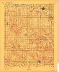 Beloit Kansas Historical topographic map, 1:125000 scale, 30 X 30 Minute, Year 1894