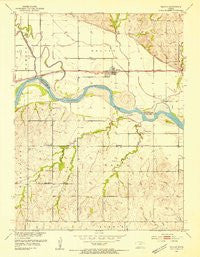 Belvue Kansas Historical topographic map, 1:24000 scale, 7.5 X 7.5 Minute, Year 1953