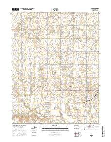 Bison Kansas Current topographic map, 1:24000 scale, 7.5 X 7.5 Minute, Year 2015