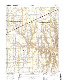 Bloom Kansas Current topographic map, 1:24000 scale, 7.5 X 7.5 Minute, Year 2015