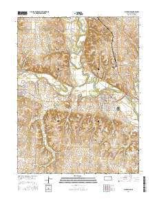 Blue Rapids Kansas Current topographic map, 1:24000 scale, 7.5 X 7.5 Minute, Year 2016