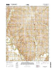Blue Rapids NE Kansas Current topographic map, 1:24000 scale, 7.5 X 7.5 Minute, Year 2015
