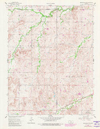 Brookville SW Kansas Historical topographic map, 1:24000 scale, 7.5 X 7.5 Minute, Year 1957