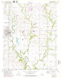 Burlington Kansas Historical topographic map, 1:24000 scale, 7.5 X 7.5 Minute, Year 1971