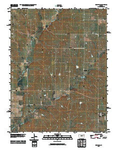 Bushong Kansas Historical topographic map, 1:24000 scale, 7.5 X 7.5 Minute, Year 2010